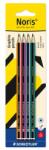 STAEDTLER Grafitceruza készlet, HB, hatszögletű, STAEDTLER Noris® 120 colour edition , 4 darab (120-S BK4) - molnarpapir