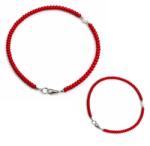  Bratara Coral rosu cu scoica disc 2x3 mm diametru 56 mm cu accesorii argint 925 cadou cu semnificatie 1 bucata