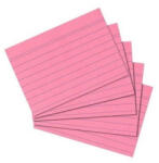 Herlitz Kartotékkártya A7 100 ív/csomag, vonalas, Herlitz rózsaszín - polusirodaszer