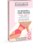 Evoluderm Benzi depilatoare cu ceara rece pentru fata si bikini, 20 bucati, Evoluderm