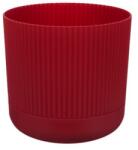 Elif Plastic Kaspó Nostalgia alátéttel 4L 18×18×17 cm - több színben Szín: Antracit