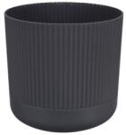 Elif Plastic Kaspó Nostalgia alátéttel 1, 8L 14×14×13 cm - több színben Szín: Antracit