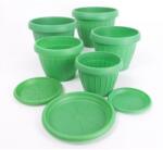  Virágedény Dália 1, 8 l alátéttel Szín: Zöld 1, 8L