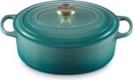 Le Creuset Vas de gătit Signature oval 29 cm, bleu riviera (21178290994450)