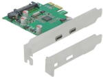 Delock Placa de Retea DELOCK Placa de extensie PCIe, Delock, USB-C 90493, 5Gbps, compatibila USB 3.0/2.0/1.1, Multicolor (90493)