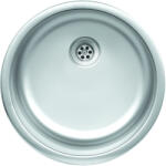 Evido RONDO rozsdamentes mosogató, kerek, egymedence, natúr, 44, 6 cm átmérő, 1, 5" lefolyógarnitúra (442002) - markabolt