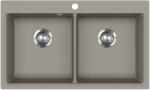 Evido Quadro 9 gránit mosogató, 860 x 510 mm, platina (442064) - markabolt