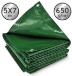 Jago Prelata 650 g/m2, ochiuri de aluminiu, verde, 5 x 7 m (WP00709)