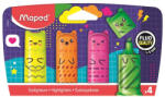 Maped Szövegkiemelő készlet, 1-5 mm, MAPED „Fluo Peps Mini Kawaii, 4 különböző szín (IMA743609) (IMA743609)