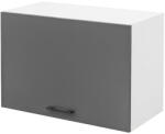 Leziter Praktik 60 felső szekrény 1 felnyíló ajtós, fehér-antracit (PR60F1ANYFHAN) - homelux