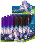 Ecada Set 24 stilouri cu penita ascunsa Ecada, corp din plastic, Motiv sirena (93115-24)