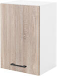 Leziter Praktik 40 felső szekrény 1 ajtós, fehér-sonoma tölgy (PR40F1AFHST) - homelux