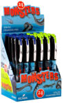 Ecada Set 24 stilouri Ecada, penita din iridiu tip M (Medium), corp din plastic, Motiv monsters (93107M-24)