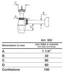 Ghidini búraszifon 5/4" leeresztőszeleppel