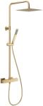 Armatura Logon Brushed Light Gold set de duș perete cu termostat cu duș de ploaie auriu 5746-920-39 (574692039)