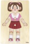 Viga Toys Puzzle educațional Viga Toys - Părți ale corpului uman, fată (44670) Puzzle