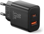 JOYROOM TCF05 hálózati töltő USB+Type-C aljzat (20W, PD gyorstöltő 3.0) FEKETE (158746)