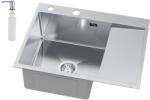 Ruvetti Linar chiuveta cu dozator 62x48 cm oţel 5002L_BS120_WL (5002LBS120WL) Chiuveta