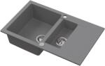 Ruvetti Signum chiuvetă din granit 79x49.5 cm gri/grafit/onix 3001S_GR1560_W (3001SGR1560W) Chiuveta