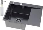 Ruvetti Linar chiuveta cu dozator 62x48 cm grafit 5002L_PVD_GRF120_WL (5002LPVDGRF120WL) Chiuveta