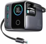  Joyroom Podix JR-TRD01 GaN 140W asztali töltő 5 porttal és dupla behúzható kábellel - szürke