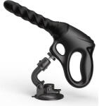 Toy Joy - Cadence PRO+ lökő/forgó/rezgő kézi szexgép, tapadótalppal (fekete)