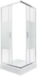  Madera 80x80 cm szögletes zuhanykabin zuhanytálcával (MADERA_STR_80_SQ)
