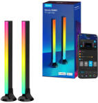 Govee 2 darabos Govee H6046 RGBIC okos LED TV izzó szett, 24W, címezhető színszegmensek, Wi-Fi, Bluetooth, Govee Home, fekete