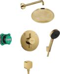Hansgrohe Crometta zuhany készlet beépített trópusi zuhany opcióval arany 88003993 (88003993)