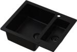 Ruvetti Signum gránit mosogató 60.5x49.5 cm fekete 3001S_FB1520_W (3001SFB1520W)