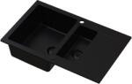 Ruvetti Signum gránit mosogató 79x49.5 cm fekete 3001S_FB1560_W (3001SFB1560W)