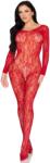 Leg Avenue Lace Lingerie Bodystocking 89366 Red