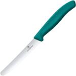 Victorinox Cuțit de bucătărie Victorinox Swiss Classic Kale Green - zimțat cu vârful rotunjit
