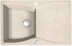 Laveo MOLOKIN bézs gránit mosogató szifonnal, 58x50cm (OPSPO_411T)
