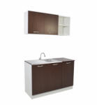  Pd L120 Alapkonyha Wenge/Fehér 3 Cs