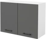  Praktik 80 felső szekrény 2 ajtós, fehér-antracit (PR80F2AFHAN)