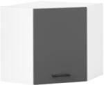  Praktik 60 felső sarok szekrény 1 ajtós, fehér-antracit (PR60F1ASFHAN)
