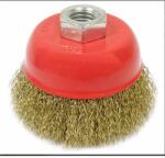  Elmax Homlokcsésze drótkorong 125 mm M14, hullámos sárgarézbevonat S10349 (S10349)