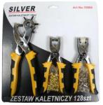  Elmax 128 db-os bőrműves készlet revolver lyukasztóval és szegecselővel S10900 (S10900)