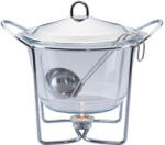 Berlinger Haus melegen tartó leveses tálaló edény hőálló üvegből, fedővel, merőkanállal, 4L, rozsdame (BH-1384)