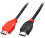 Lindy USB 2.0 Csatlakozókábel [1x USB 2.0 dugó, mikro B típus - 1x USB 2.0 dugó, mikro B típus] 2.00 m Fekete OTG funkcióval (31760) (31760)