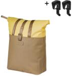 Basil Vive egy részes táska hátsó csomagtartóra, jobb vagy bal oldalra, vízálló, 20L, gyorsrögzítős (MIK Hooks), világosbarna-sárga