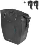 Basil Rivo L egy részes táska hátsó csomagtartóra, jobb vagy bal oldalra, vízálló, gyorsrögzítős (MIK Hooks), 31L, fekete