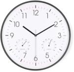 Nedis Ceas de perete cu quartz, 30cm, termometru, higrometru, rama plastic, Nedis (CLWA4226BK)