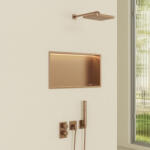 BALNEO WALL-BOX One négyzet alakú süllyesztett polc LED világítással 60x30x10 cm, réz B0101040109-2 (B0101040109-2)