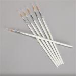  Ecset készlet 6db-os kontúrozó, fehér nyél, 0-ás