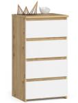  Comodă Cl4 Pk Stejar Artisan / Alb Comoda