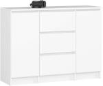  Comodă K100 2d 3sz Pk Albă Comoda