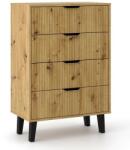  Comodă Scandi 4S SLIM STEJAR ARTISAN Comoda