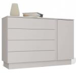  Comodă AMBER 1D4S Dulap 1 Ușă 4 Sertare pentru Dormitor Livingroom CAȘMIR Bej Comoda